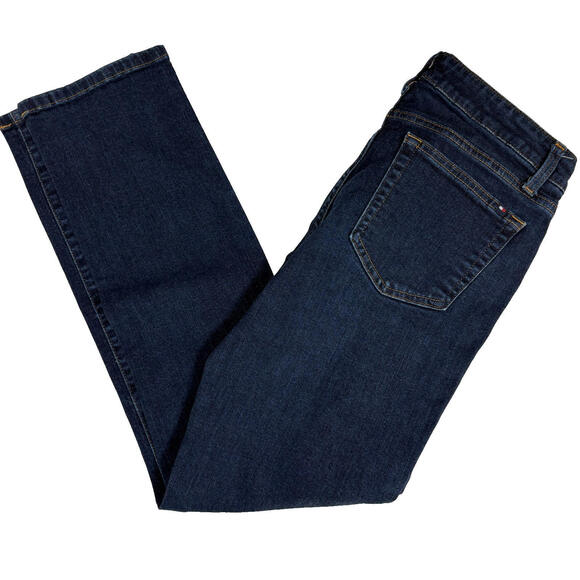 Tommy Hilfiger Womens Jeans Dark Wash Size 8 Straight Leg Denim Y2K Classic - Picture 1 of 16